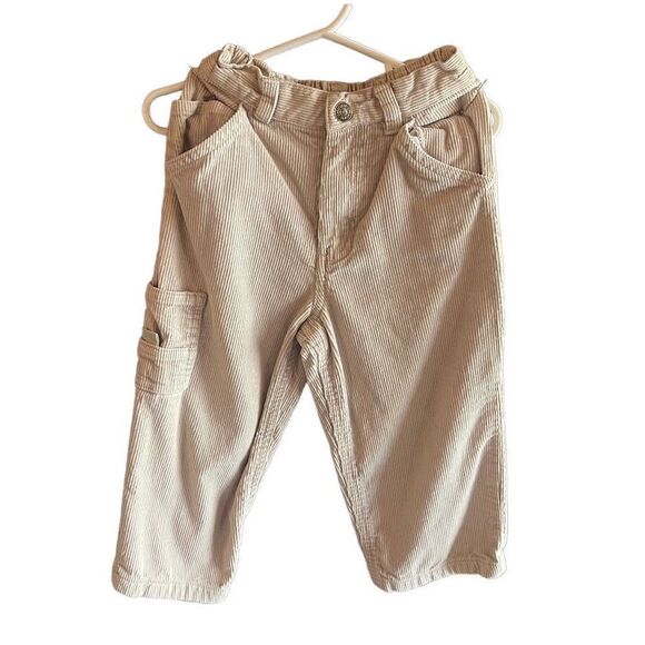Cherokee boys 3T tan khakis pants elastic back waist EUC cargo - Picture 8 of 9